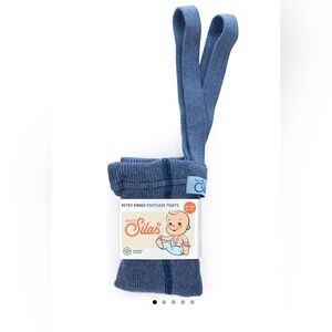 Silly Silas Footless Steel Blue Tights